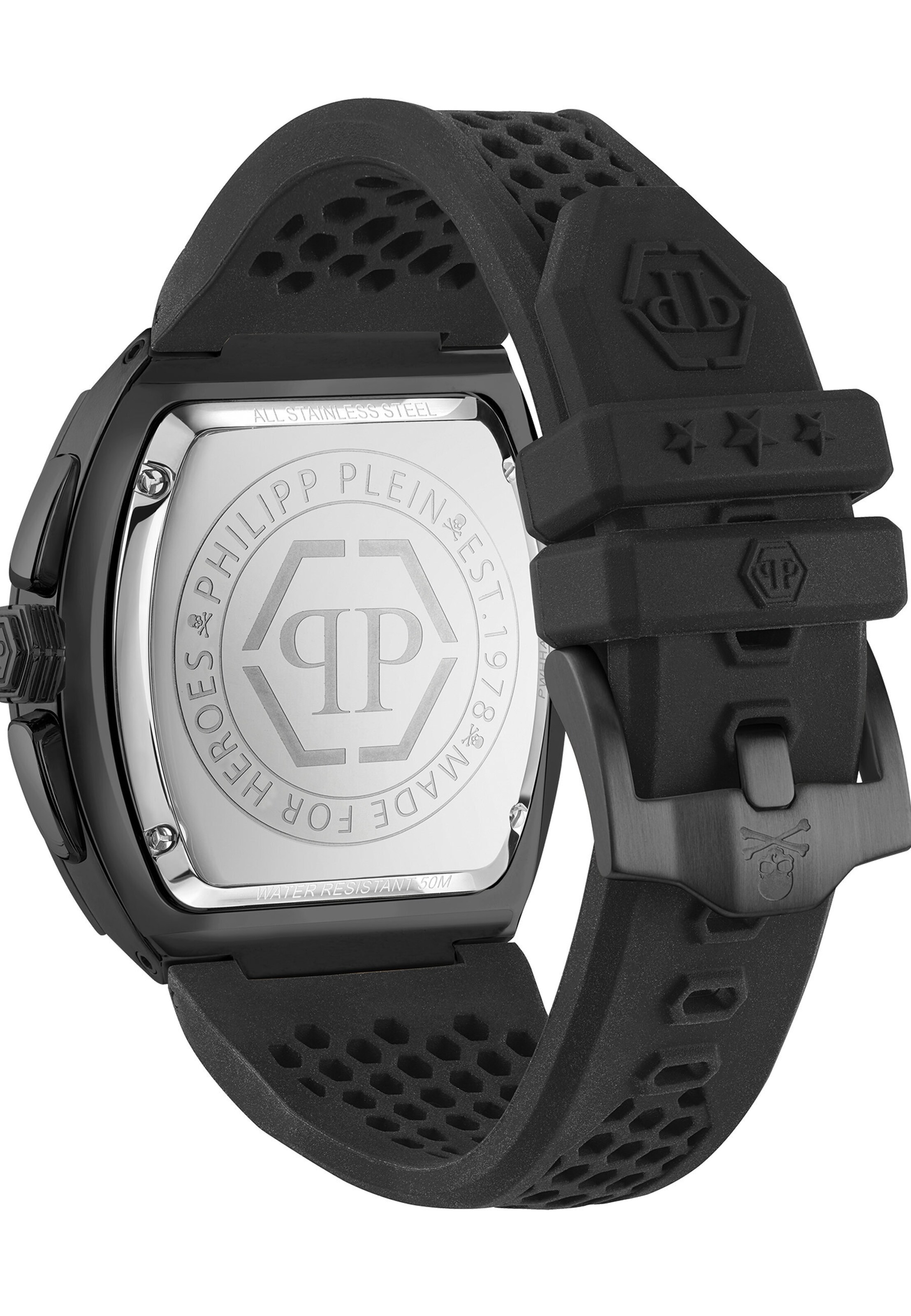Philipp Plein Watches Analoog horloge ' HEXAGON PHANTOM ' in Grijs