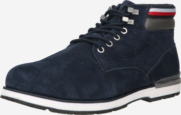 TOMMY HILFIGER Lace-Up Boots in Blue: front