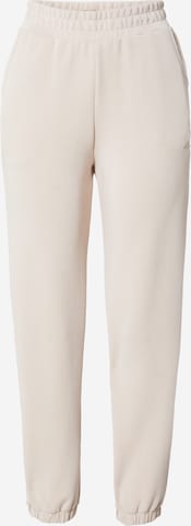 4F Tapered Workout Pants in Beige: front