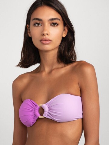 Bandeau Bikini 'Athena Wooden Bikini Set - Lilac' Flavia Valentini en violet