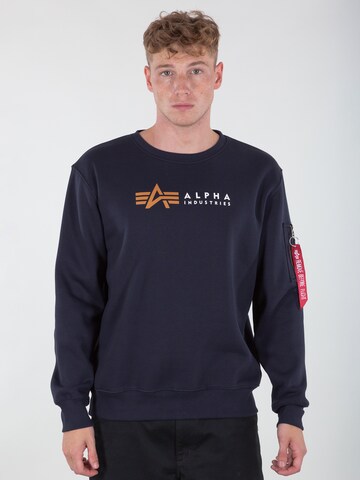 ALPHA INDUSTRIES - Sweatshirt em azul: frente