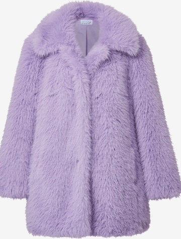 Angel of Style Between-Seasons Coat in Purple: front