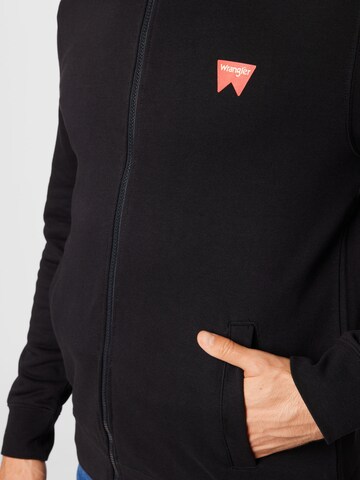 WRANGLER Sweatjacke in Schwarz