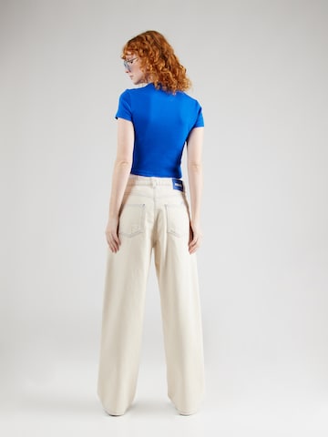 HUGO Wide Leg Jeans 'Leni_B' in Beige