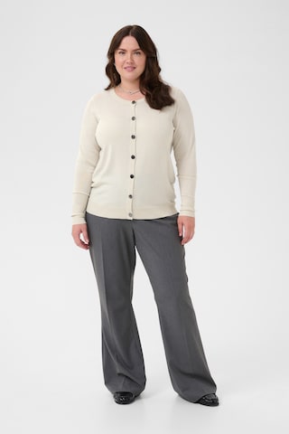 KAFFE CURVE Knit cardigan 'KCRegitta' in Beige