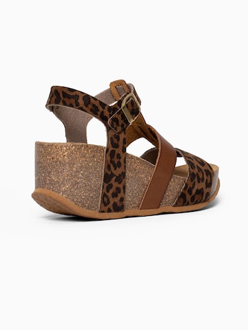 Bayton - Sandalias con hebilla 'Leida' en marrón