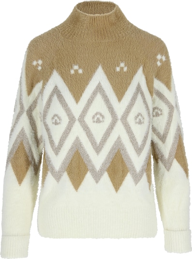 LolaLiza Pull-over en camel / blanc, Vue avec produit