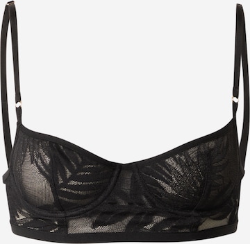 ETAM Balconette Bra 'PALME' in Black: front