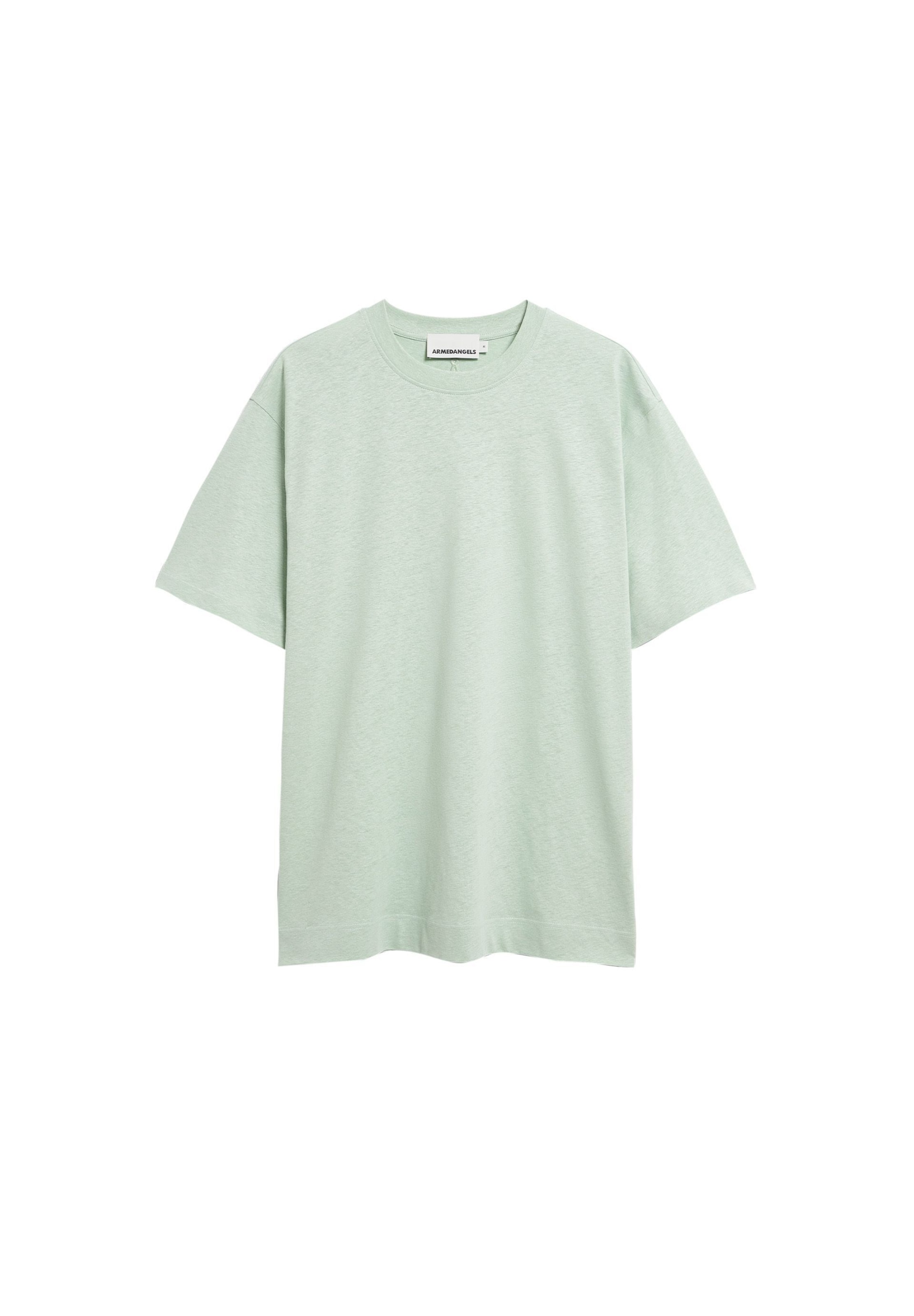 ARMEDANGELS T-Shirt MAARKOS LINEN in Grün: Vorderseite
