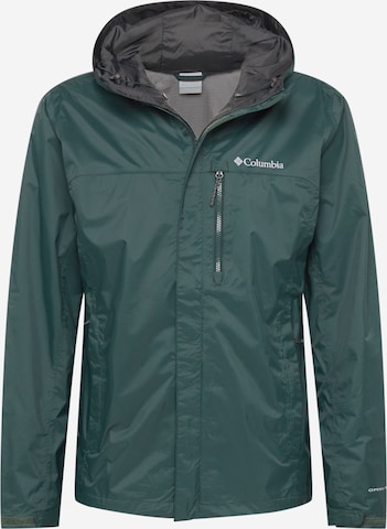 COLUMBIA - Chaqueta de montaña 'Pouring Adventure' en verde: frente