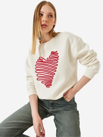 Bianco Lucci Sweatshirt in Beige