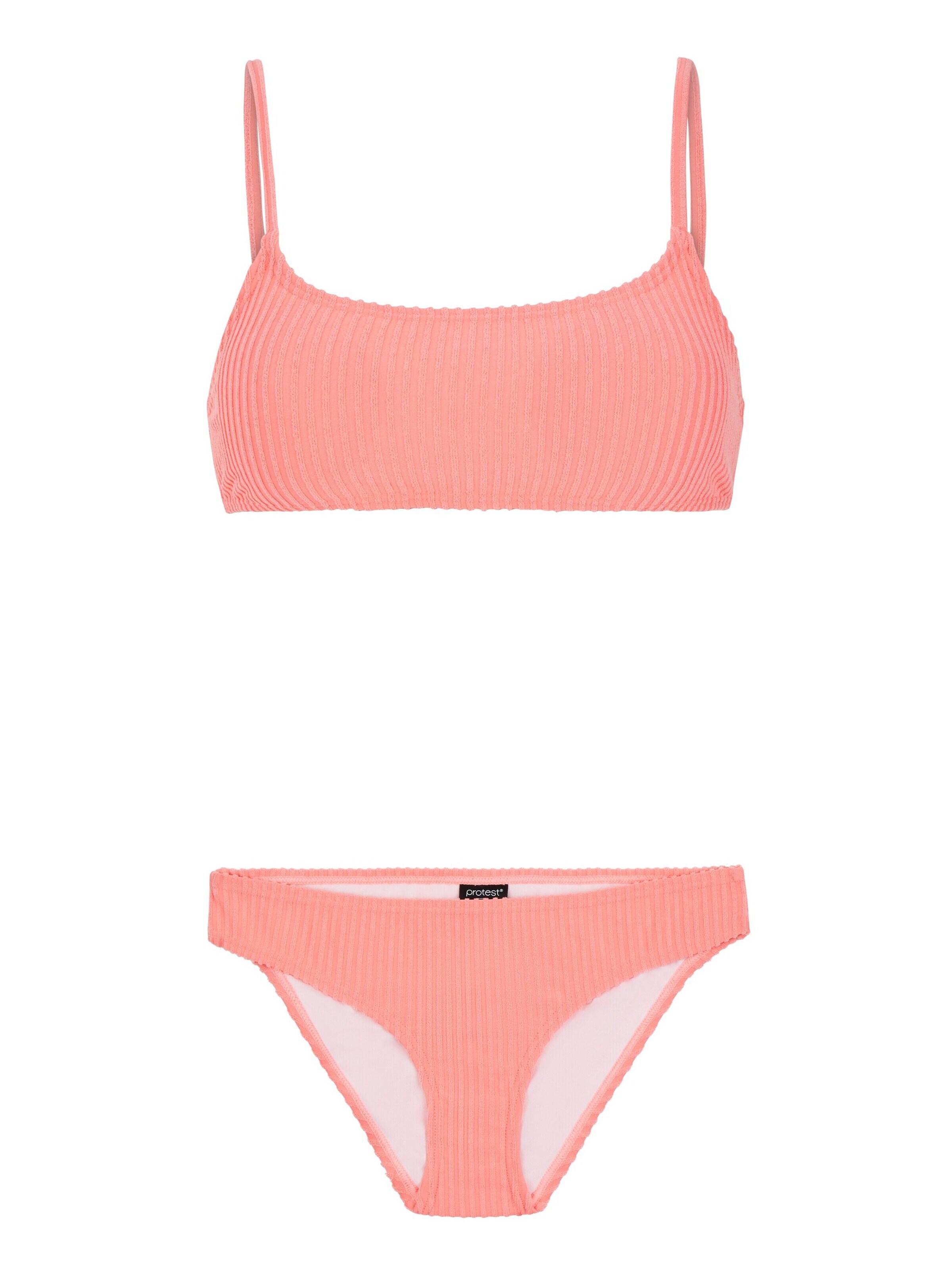 PROTEST Bustier Bikini 'PRTCINE' in Roze: voorkant