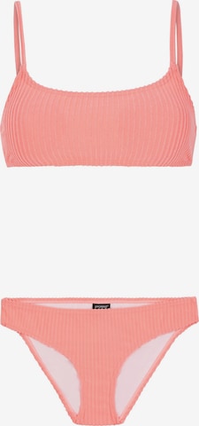 PROTEST Bustier Bikini 'PRTCINE' in Roze: voorkant