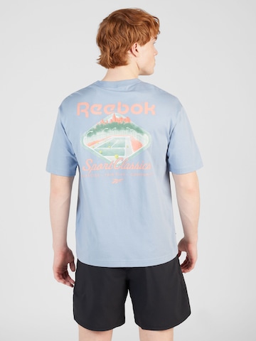 T-Shirt Reebok en bleu : devant