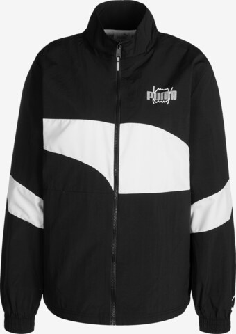 PUMA Athletic Jacket 'Clyde 2.0' in Black: front