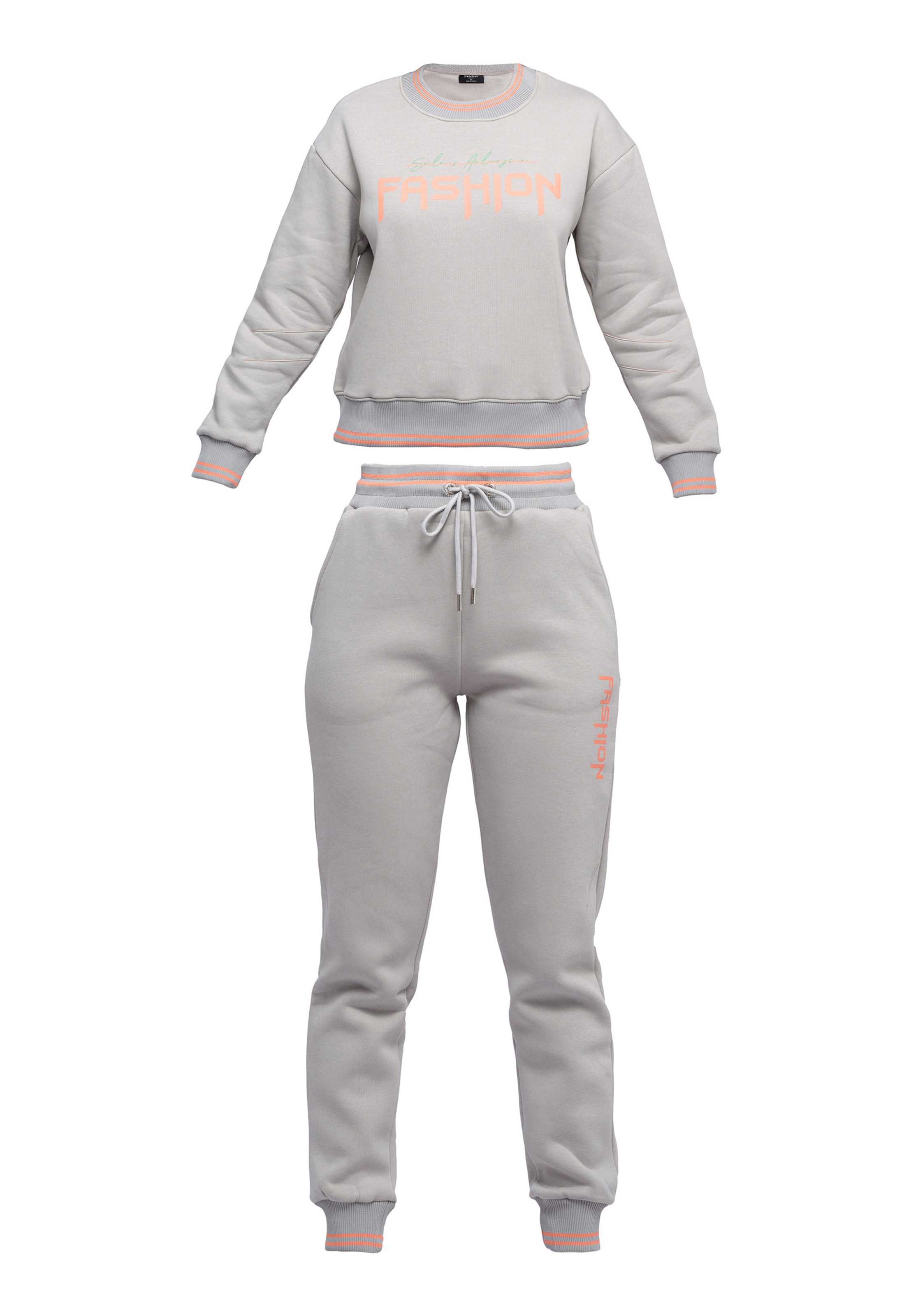 Tom Barron Jogginganzug in Grau: Vorderseite