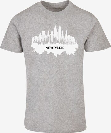 F4NT4STIC Shirt 'Cities Collection - New York skyline' in Grijs: voorkant