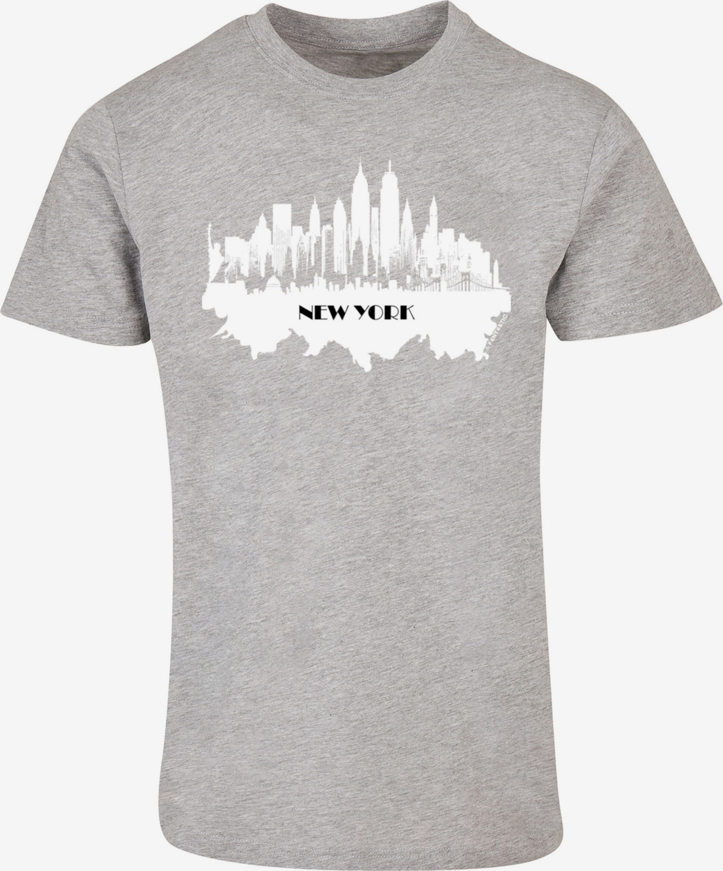 F4NT4STIC Shirt 'Cities Collection - New York skyline' in Grey | ABOUT YOU
