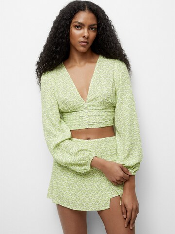 Pull&Bear Bluse in Grün: Vorderseite
