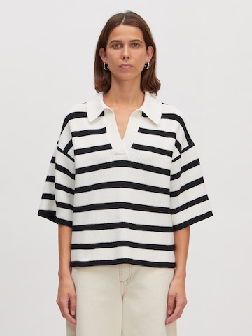 EDITED Poloshirt 'Mireia' in Weiß: Vorderseite