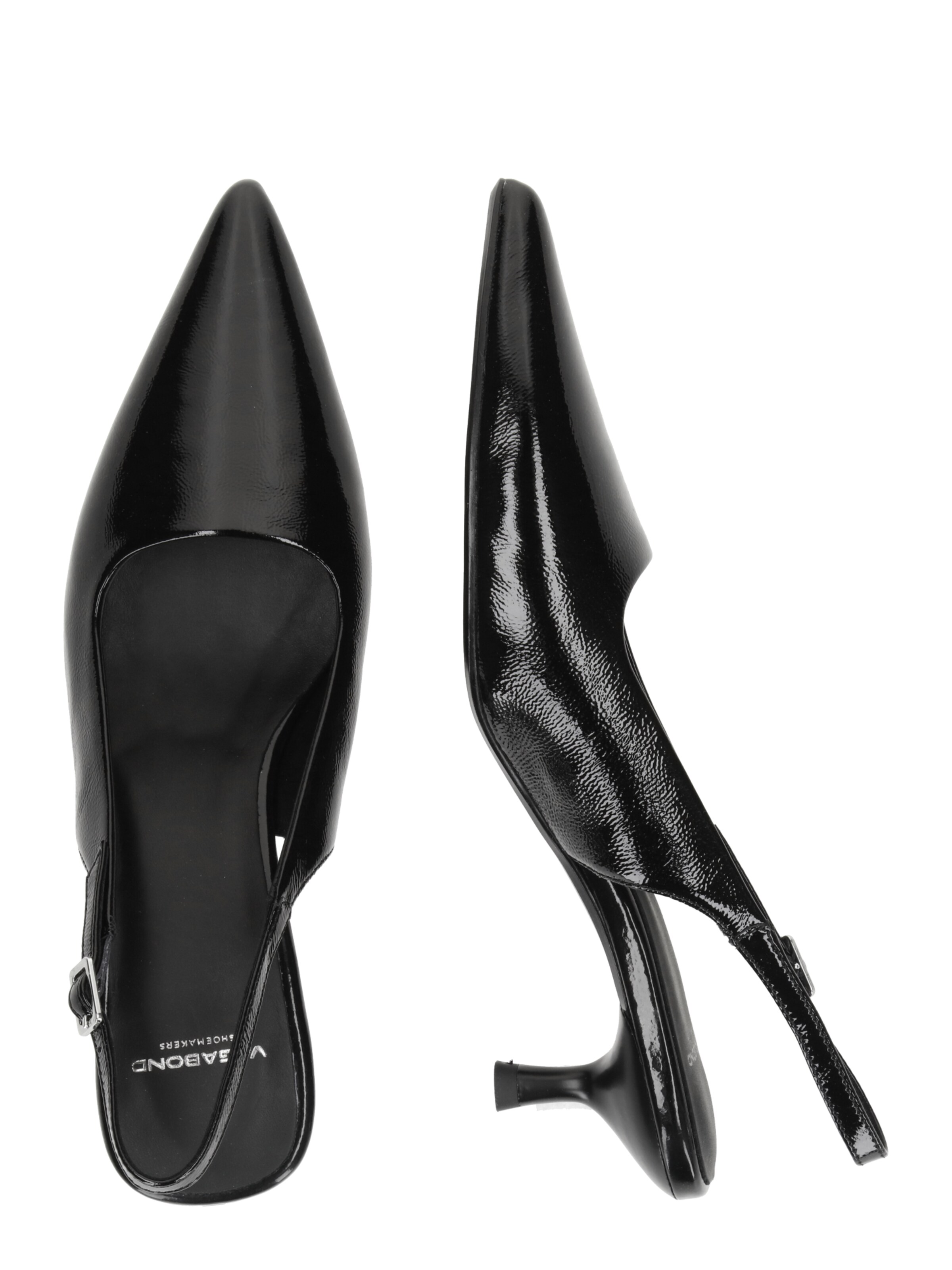 VAGABOND SHOEMAKERS Czółenka z wyciętą piętą 'LYKKE' w kolorze czarny