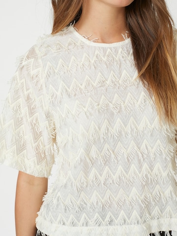 Chemisier 'Triangle' co'couture en blanc