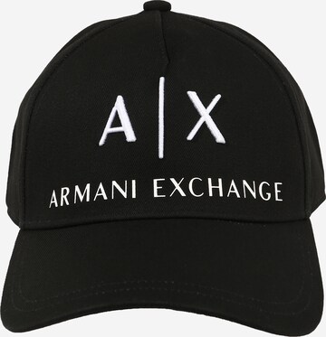 ARMANI EXCHANGE Шапка с козирка в черно