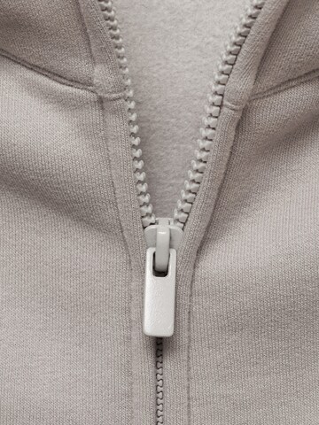 MANGO Zip-Up Hoodie in Grey