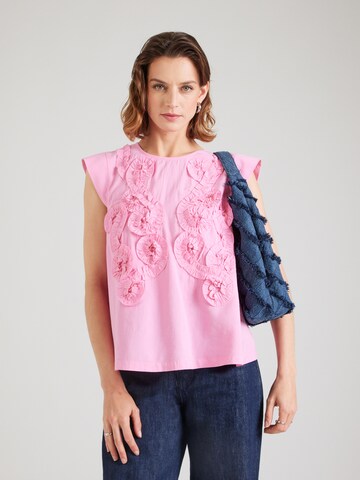 YAS Blouse 'YASSACU' in Pink: front