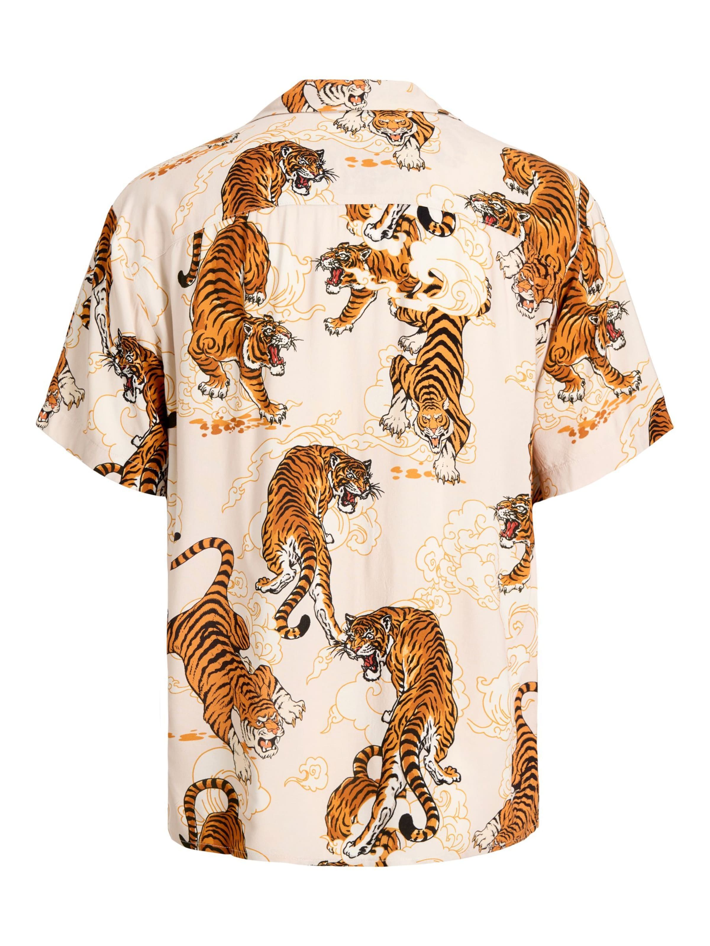 JACK & JONES Regular fit Button Up Shirt 'Hawaii' in White