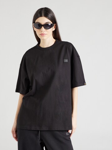 ALPHA INDUSTRIES T-Shirt 'Alpha Essentials' in Schwarz: predná strana