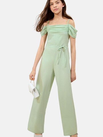 Lipsy Overall 'Bardot Occasion' in Groen: voorkant