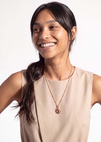 PURELEI - Colar 'Sun' em ouro: frente