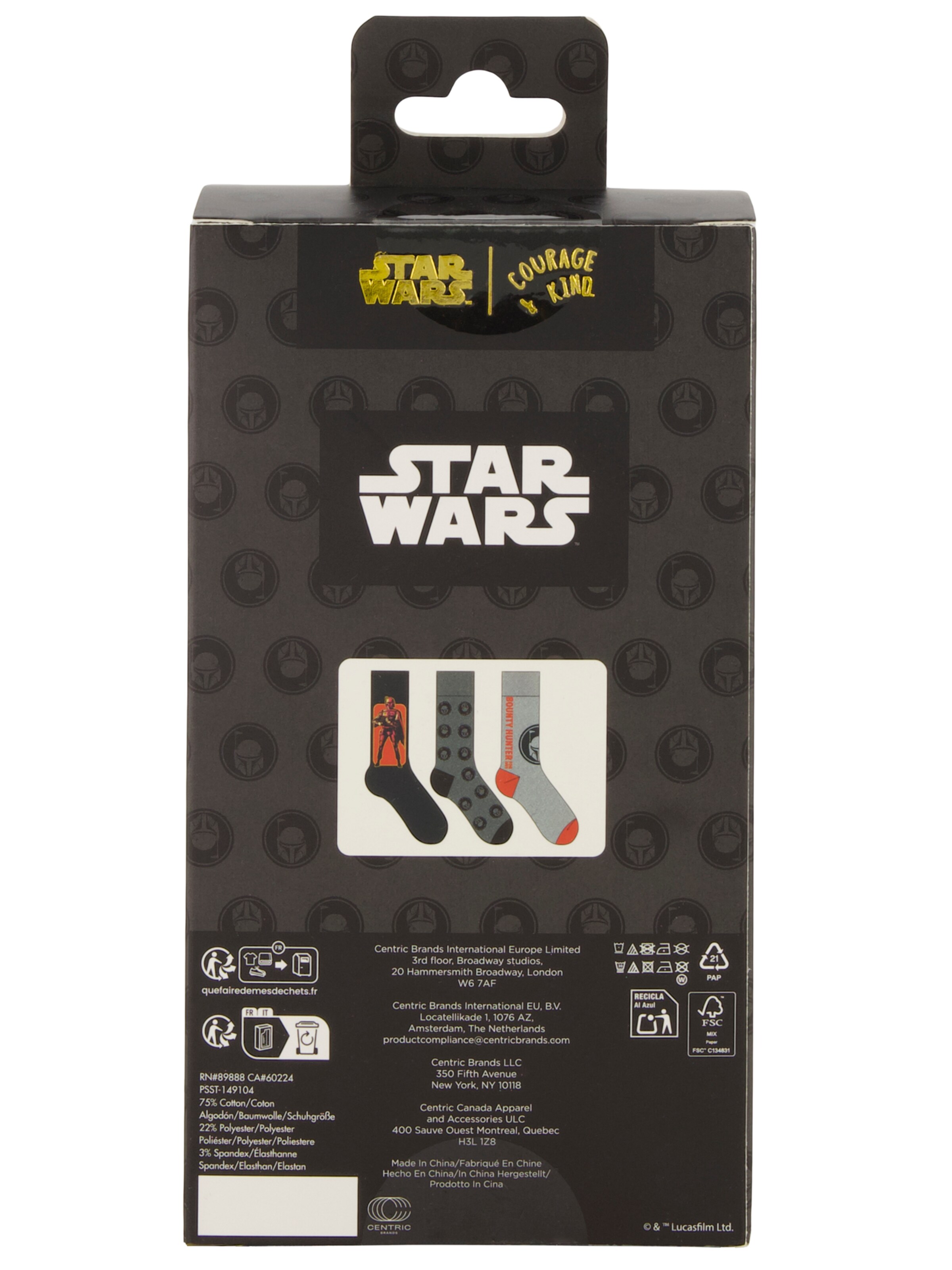 Chaussettes 'Star Wars' DISNEY en gris
