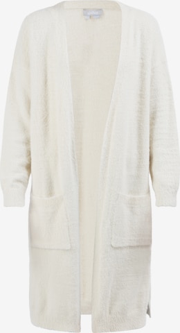 Usha Knit Cardigan in White: front