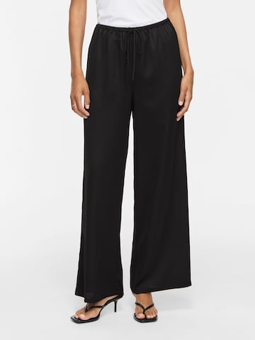 Wide Leg Pantalon 'VIEllette' VILA en noir : devant