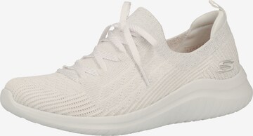 Baskets basses SKECHERS en blanc : devant