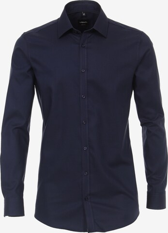 VENTI Button Up Shirt in Blue: front