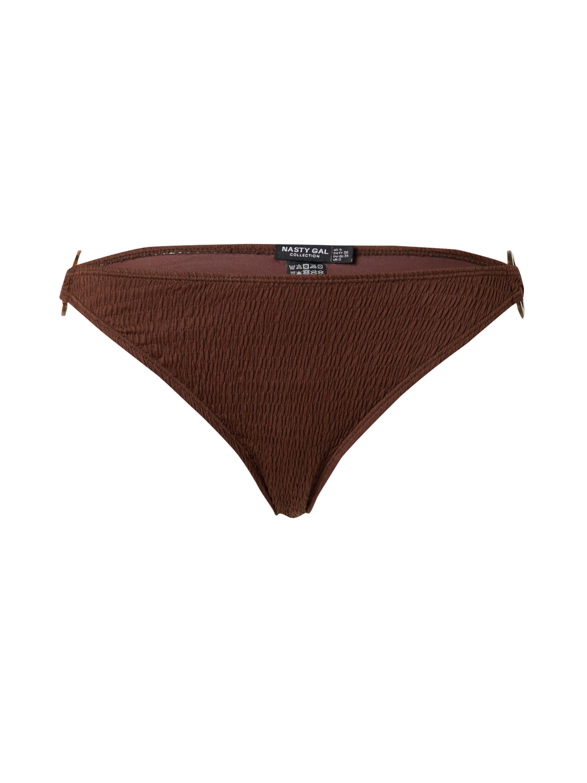 Bas de bikini Nasty Gal en marron : devant