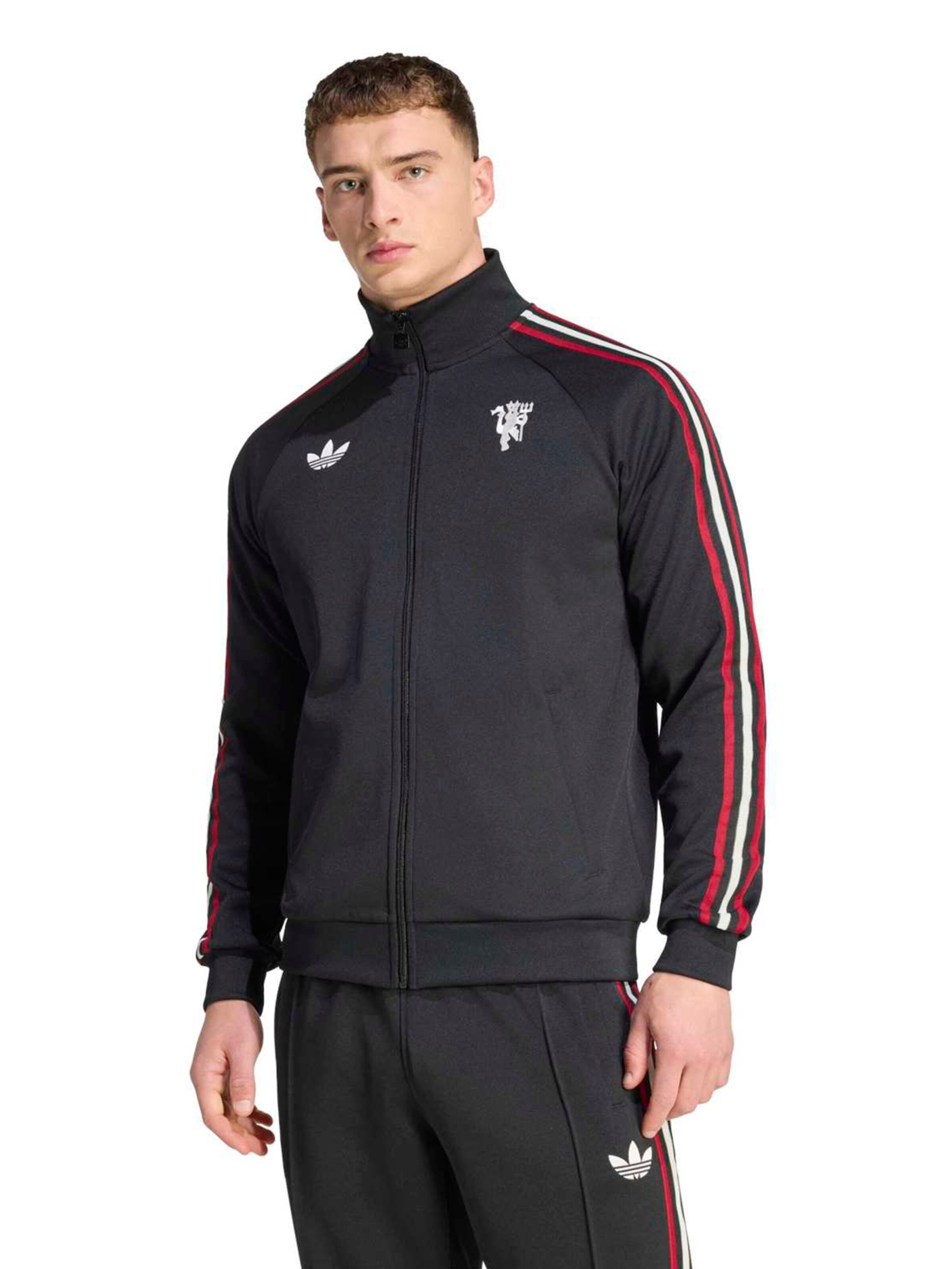 ADIDAS PERFORMANCE Sportjas 'Manchester United' in Zwart: voorkant