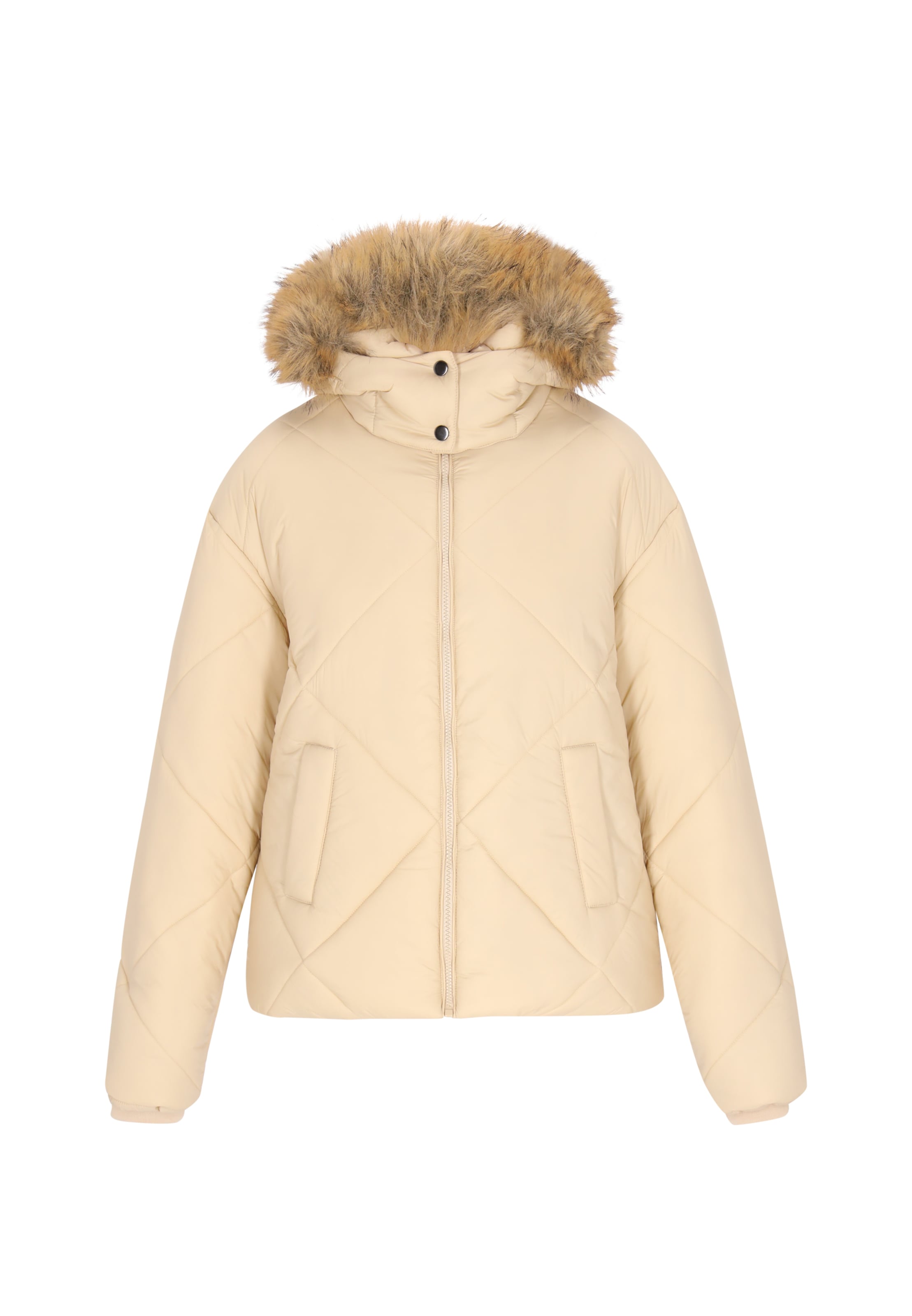 Usha Vinterjacka i beige: framsida