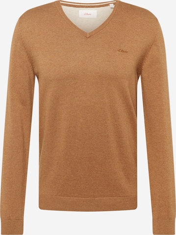 s.Oliver Sweater in Brown: front