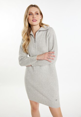 DreiMaster Vintage Knit dress in Grey: front