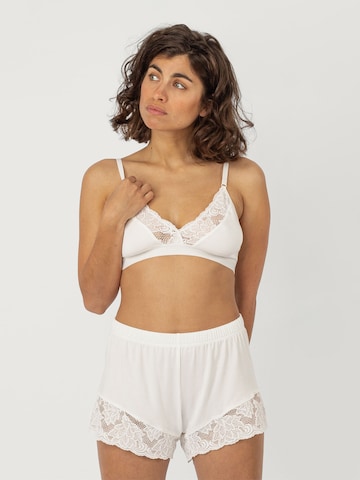 Erlich Textil - Pantalón de pijama 'Greta' en blanco: frente