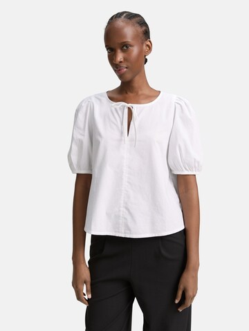 TOM TAILOR DENIM Blouse in White: front