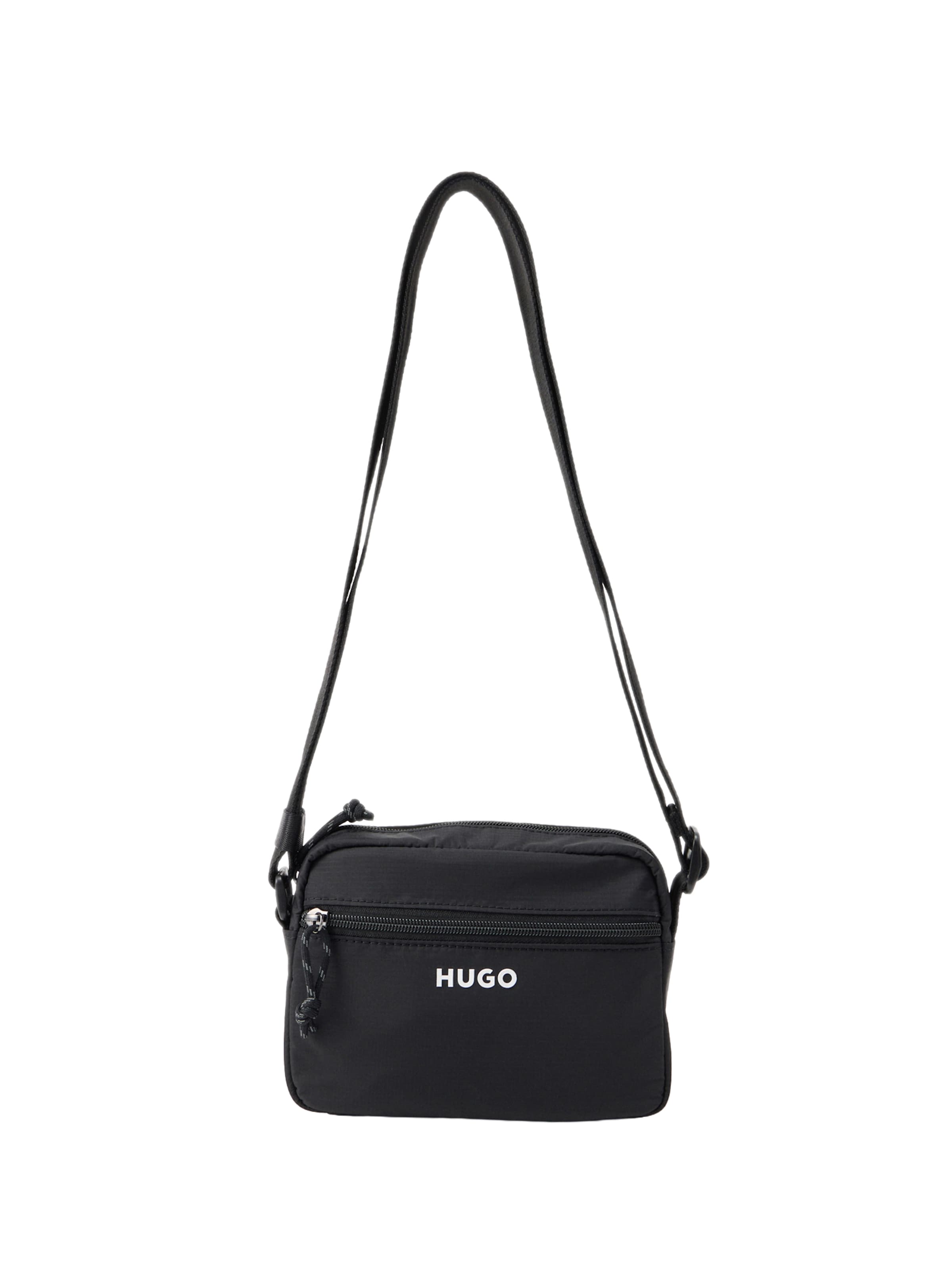 HUGO - Mala de ombro 'EVERETT' em preto: frente