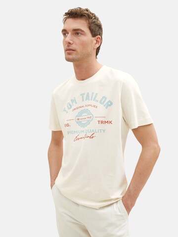 T-Shirt TOM TAILOR en beige