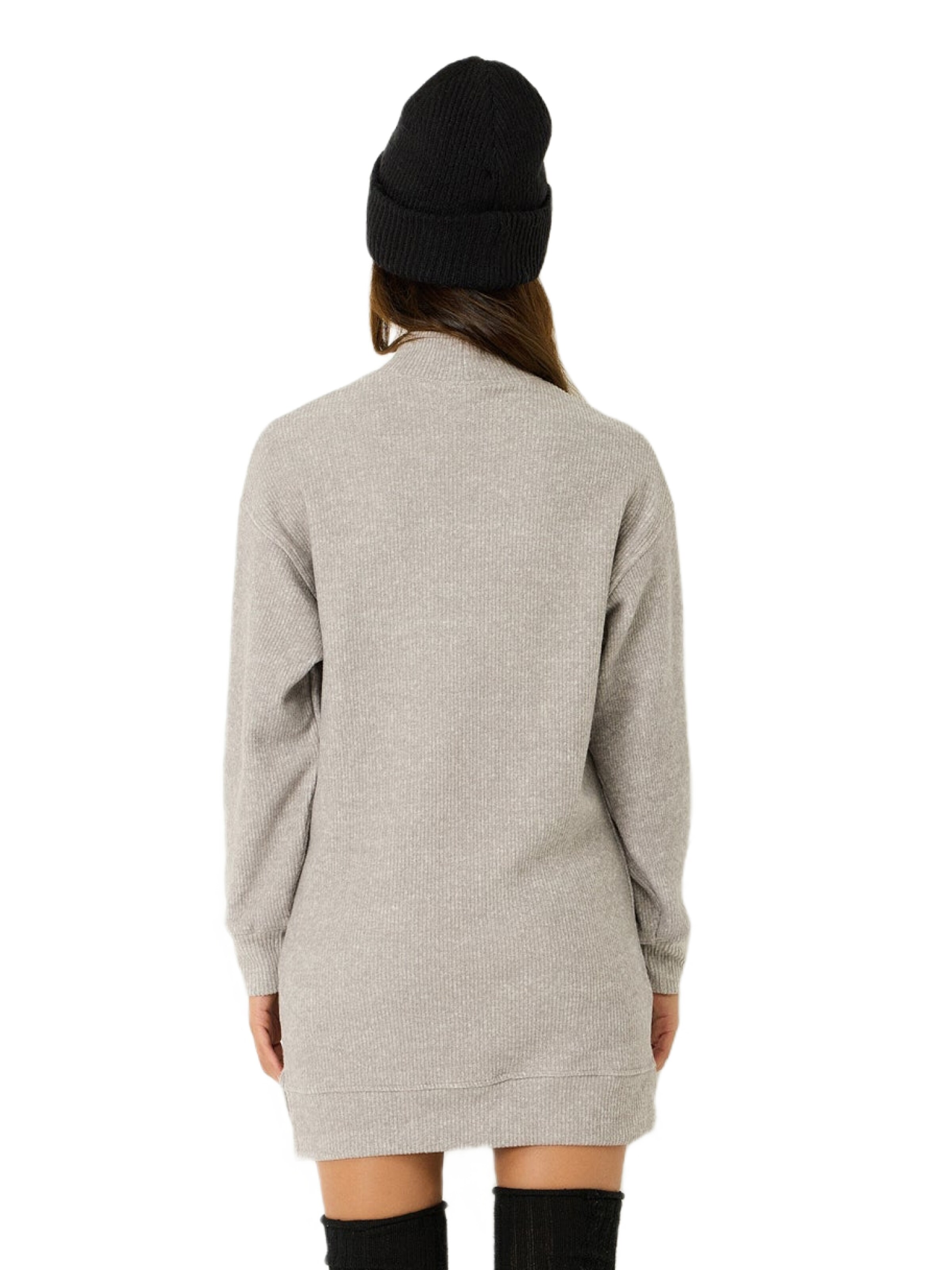 No Matter What Gebreide jurk in Grijs