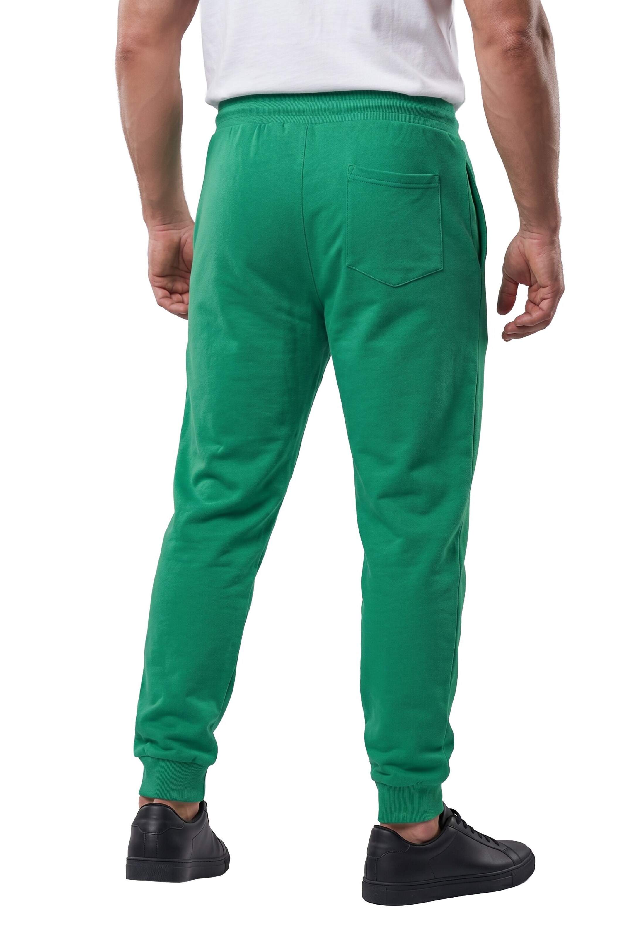 Men Plus Tapered Trousers in Green