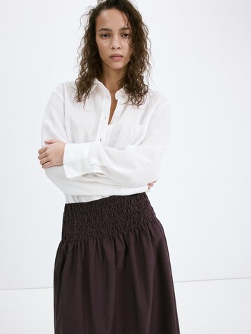 Fustă 'Siros' de la MANGO pe maro